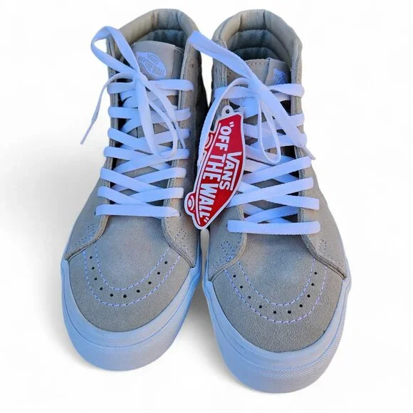 NWT Vans Sk8 Hi Skate Suede Unisex Mens 7.5 Womens 9 Checkered High Top Sneakers - Picture 4 of 8